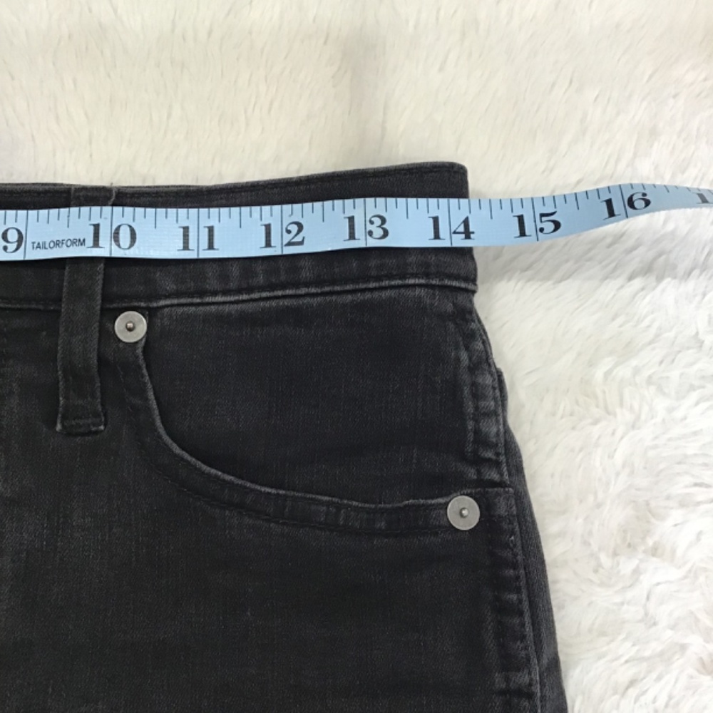 Madewell Women Size 25P 10” High-Rise Skinny Jeans Berkeley Black Button Fly - Picture 9 of 12